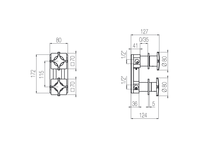 Shower mixer with integrated 3-way diverter