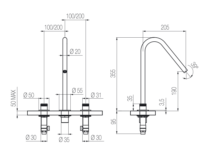  3-hole basin group