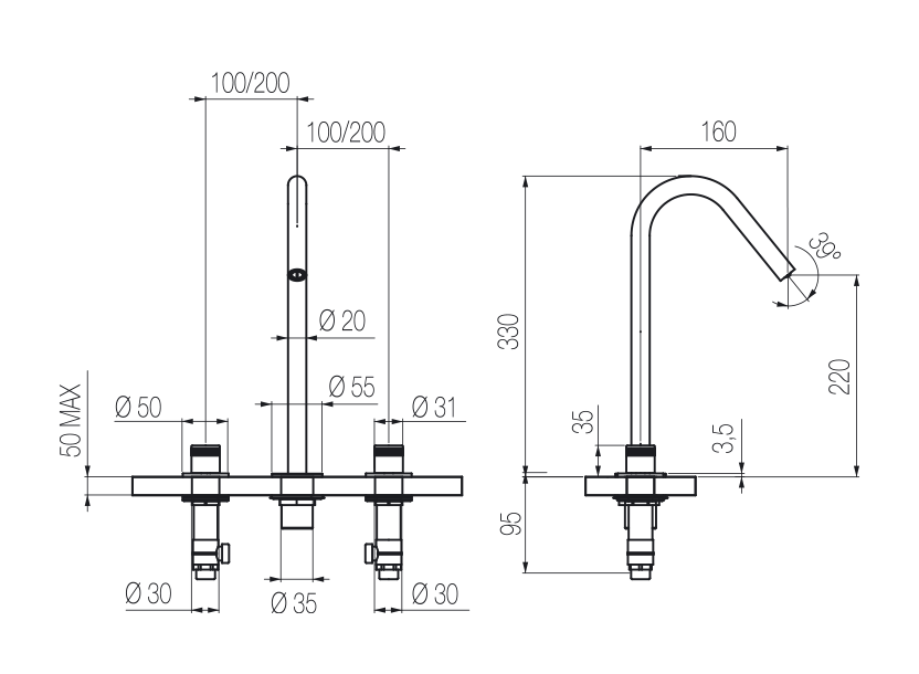  3-hole basin group