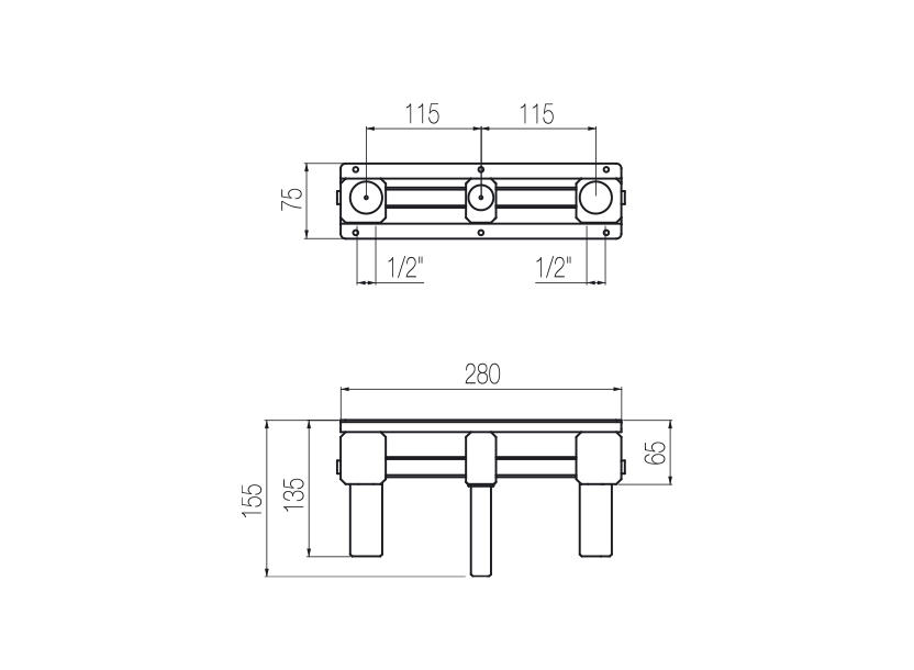 Basin mixer built-in part