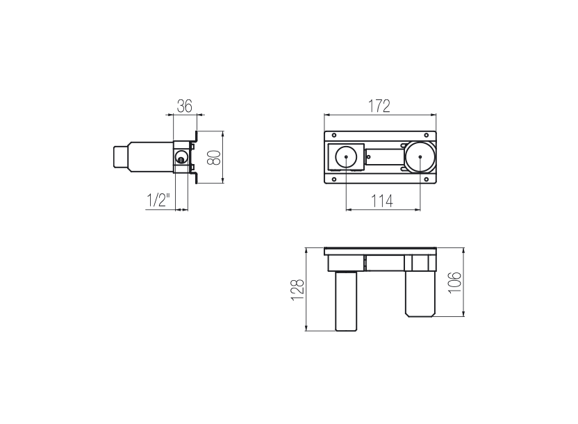 Basin mixer built-in part