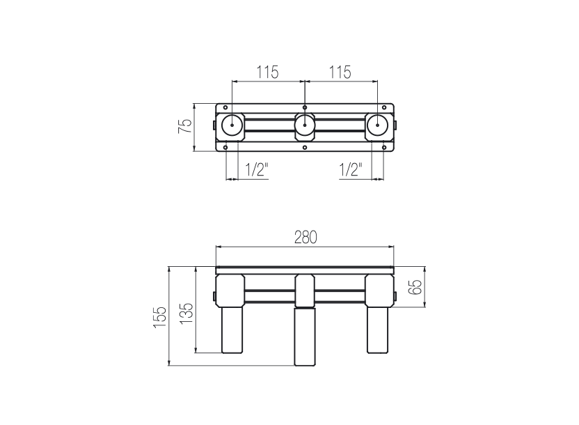 Basin mixer built-in part