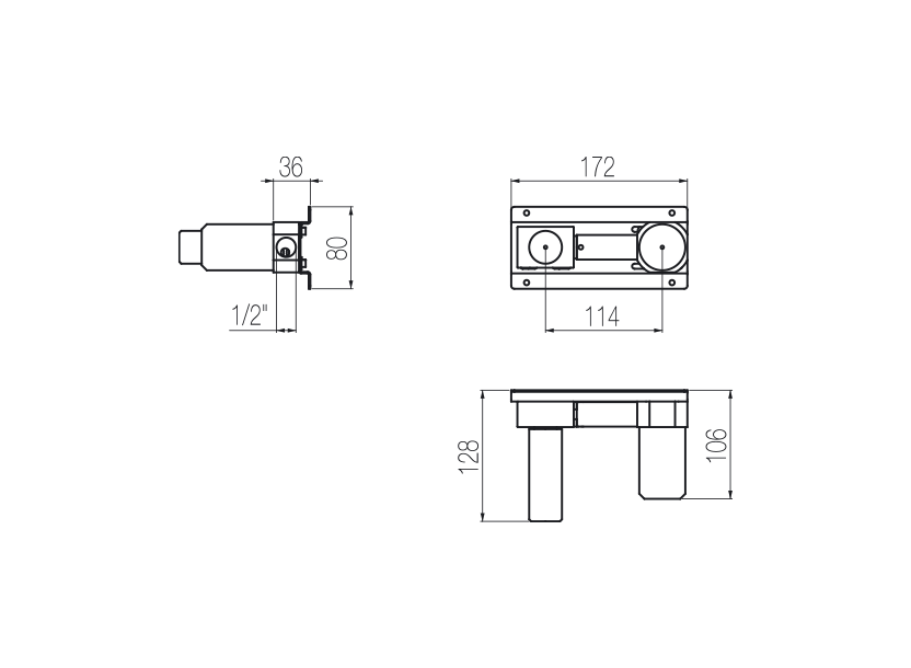 Basin mixer built-in part