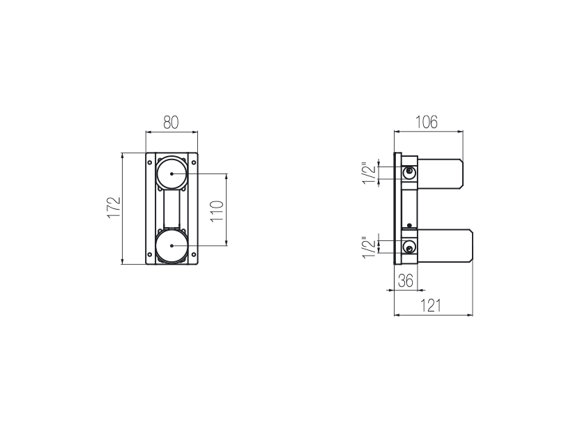 Shower mixer built-in part