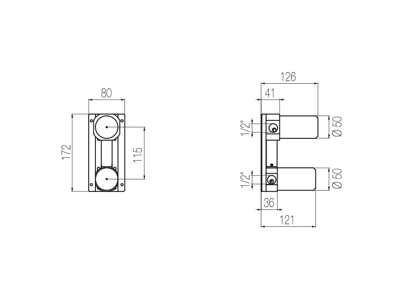 Shower mixer built-in part