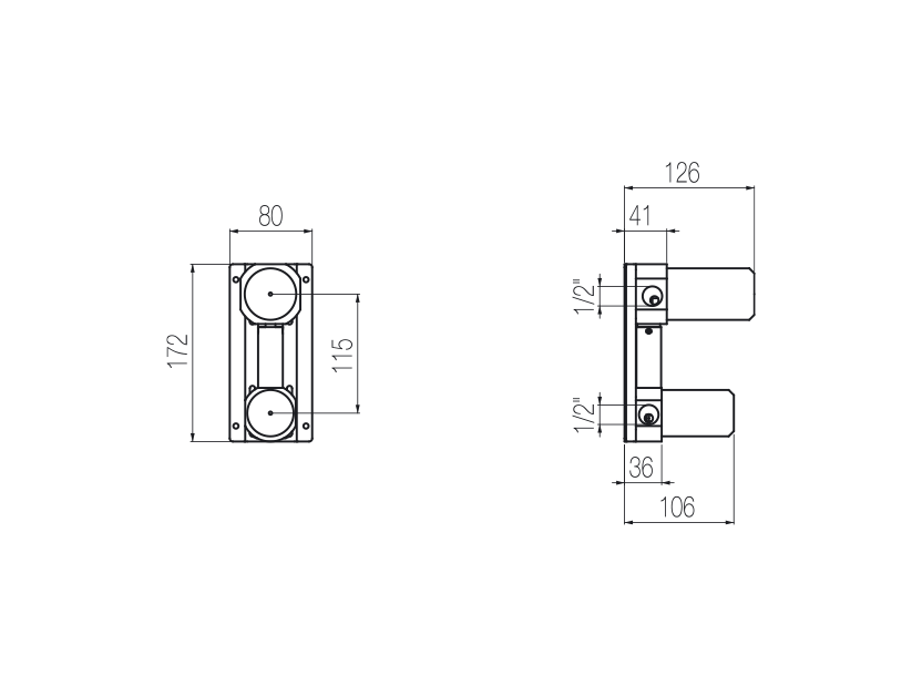 Shower mixer built-in part