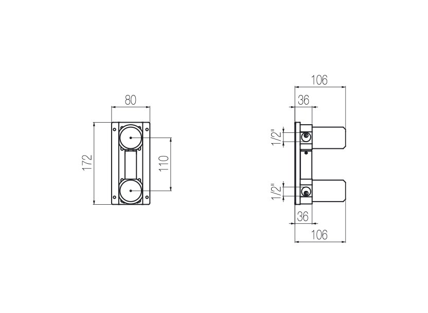 Shower mixer built-in part