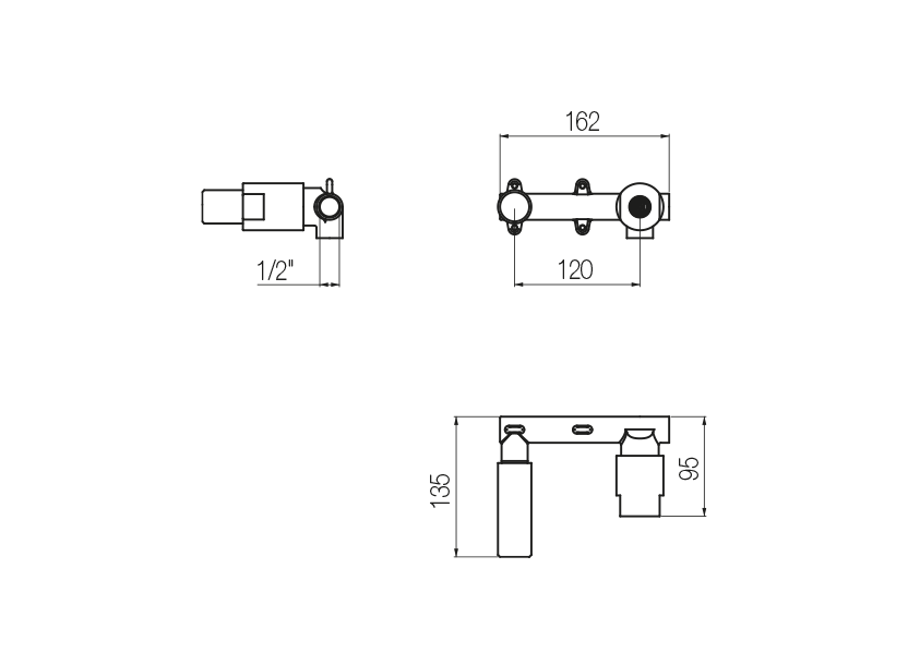 Basin mixer built-in part