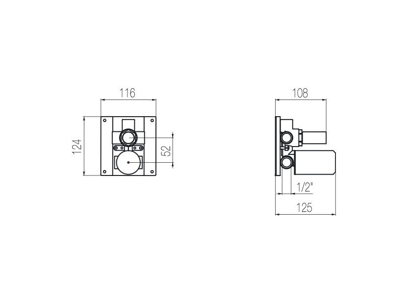 Shower mixer built-in part