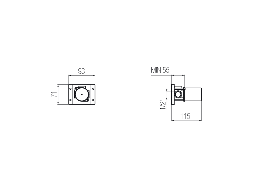 Shower mixer built-in part