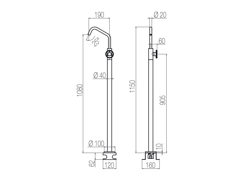  Floor-standing basin mixer