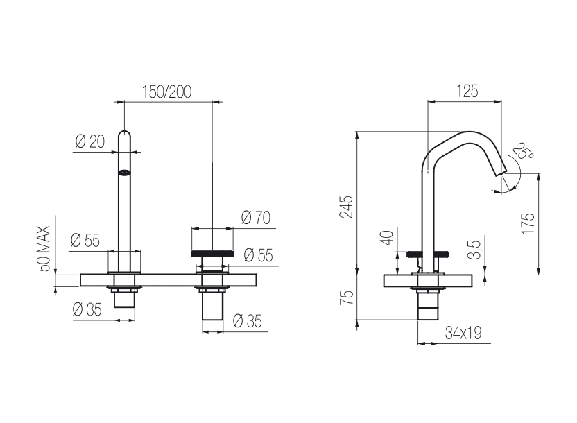  2-hole basin group