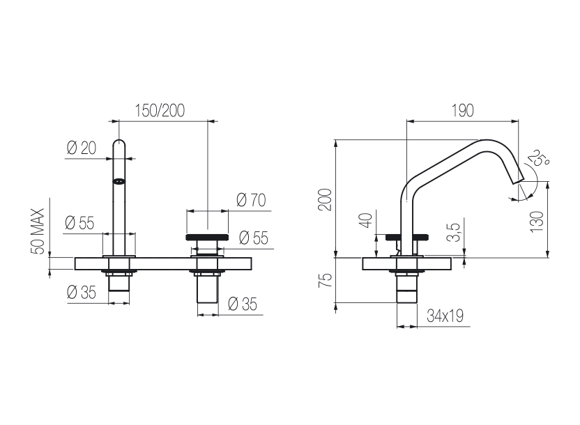  2-hole basin group