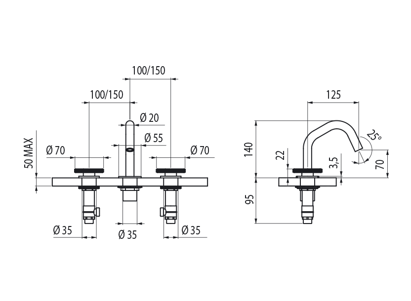  3-hole basin group