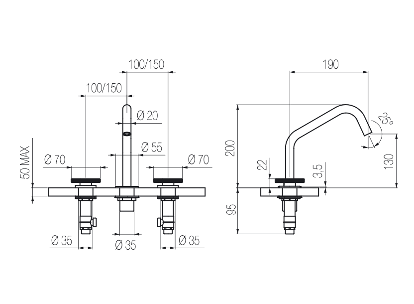  3-hole basin group