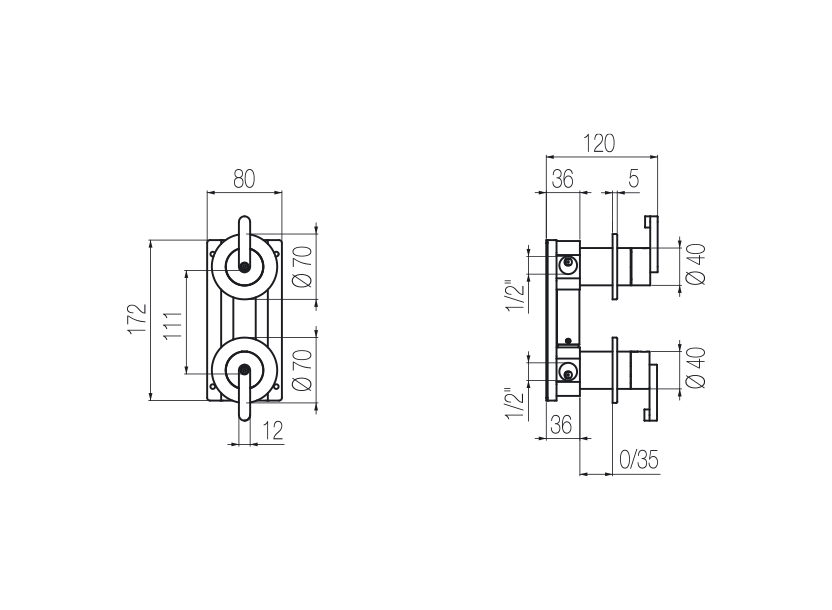  Shower mixer with integrated 2-way diverter