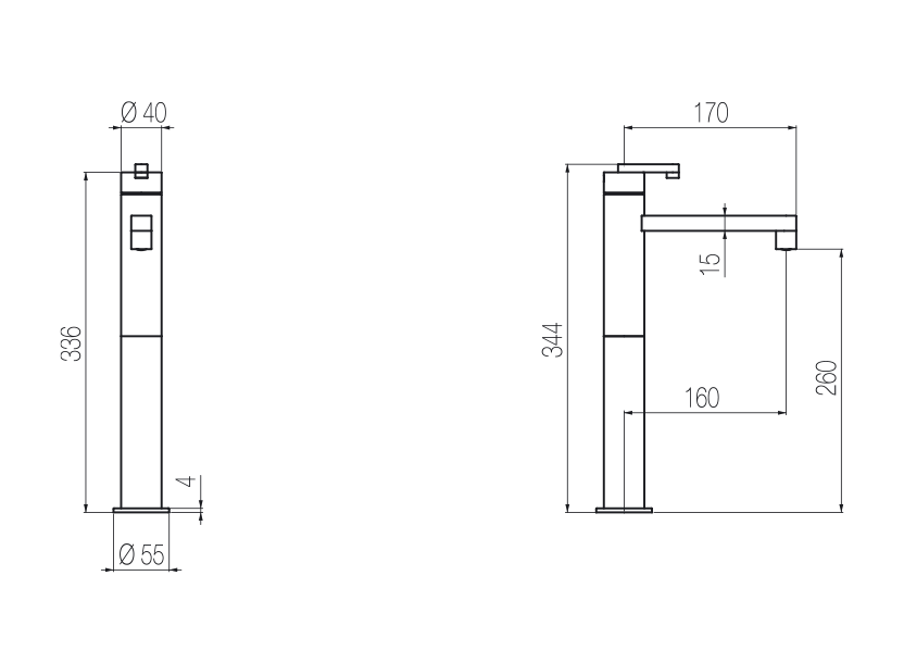  High basin mixer