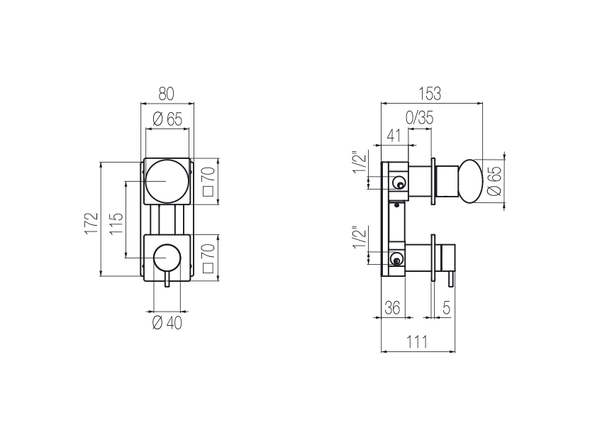 Shower mixer with integrated 3-way diverter