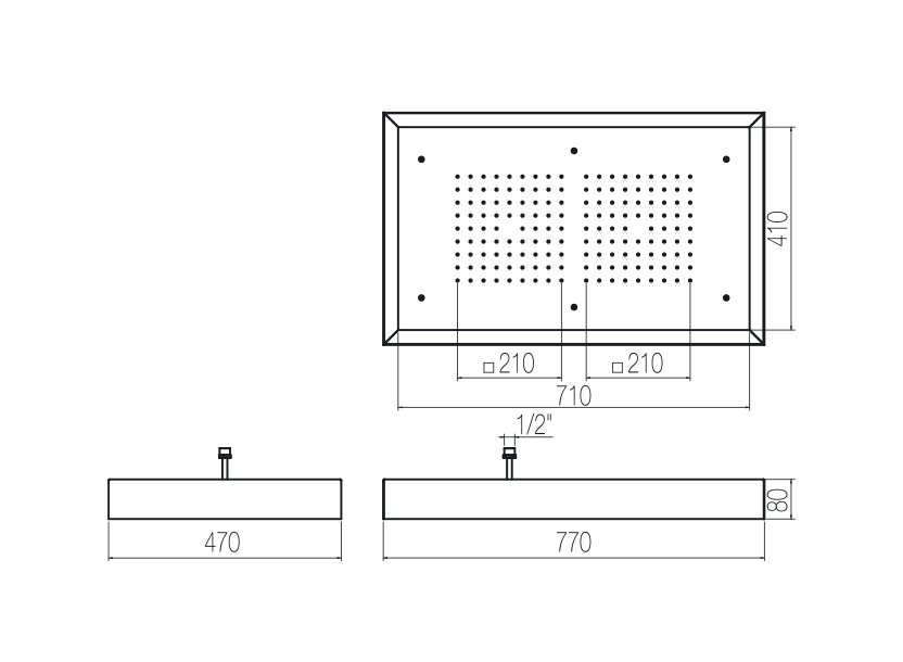 Ceiling plates with perimeter chromotherapy