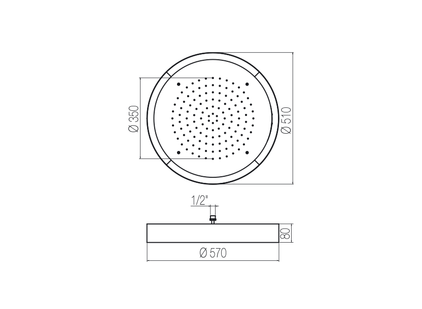 Ceiling plates with perimeter chromotherapy