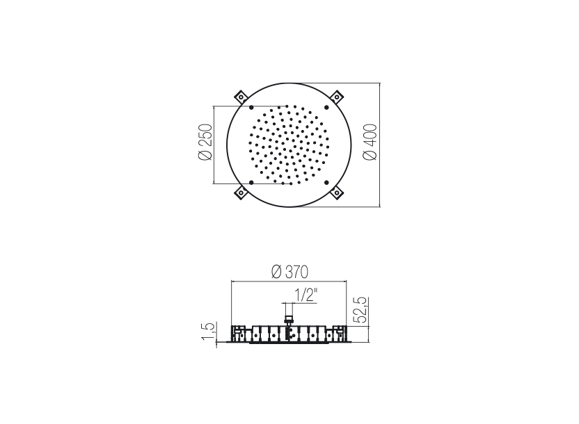 Round ceiling plates