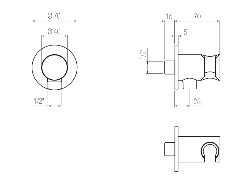 Water connection with holder