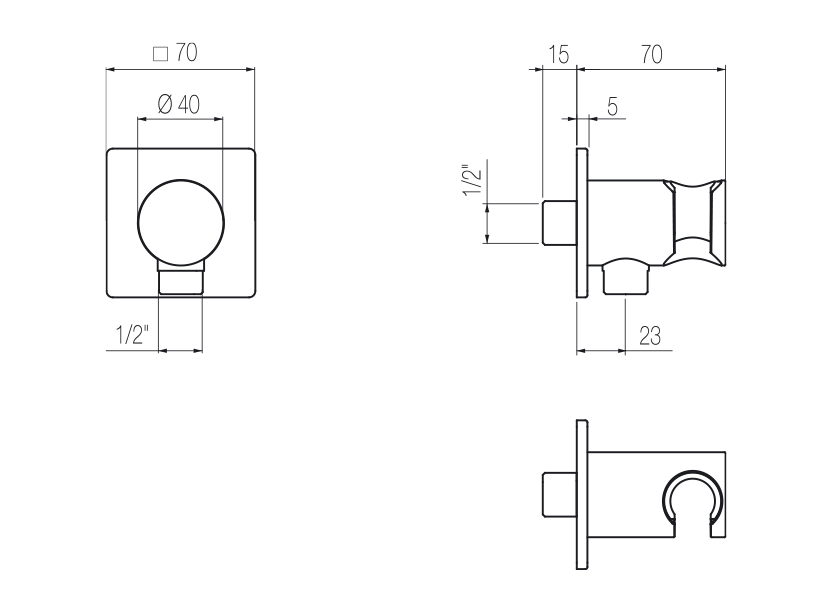 Water connection with holder