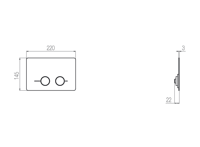 Wc flush plate