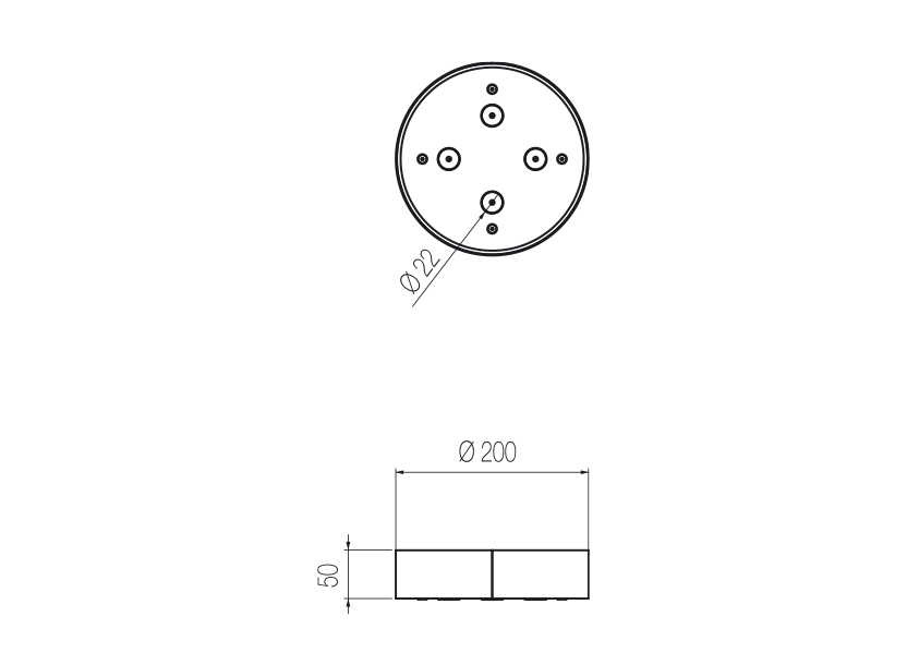 Round ceiling plates