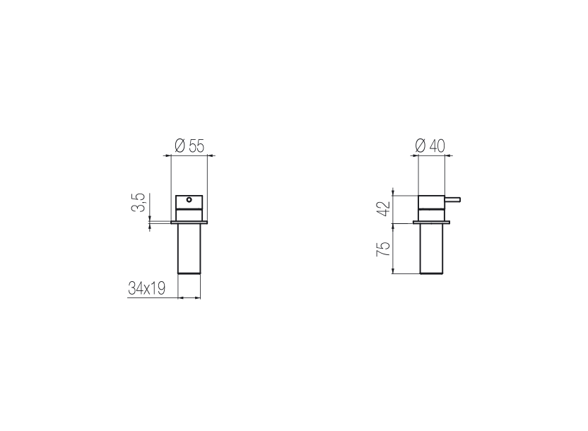  Deck-mounted mixer