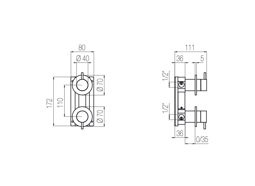  Shower mixer with integrated 2-way diverter