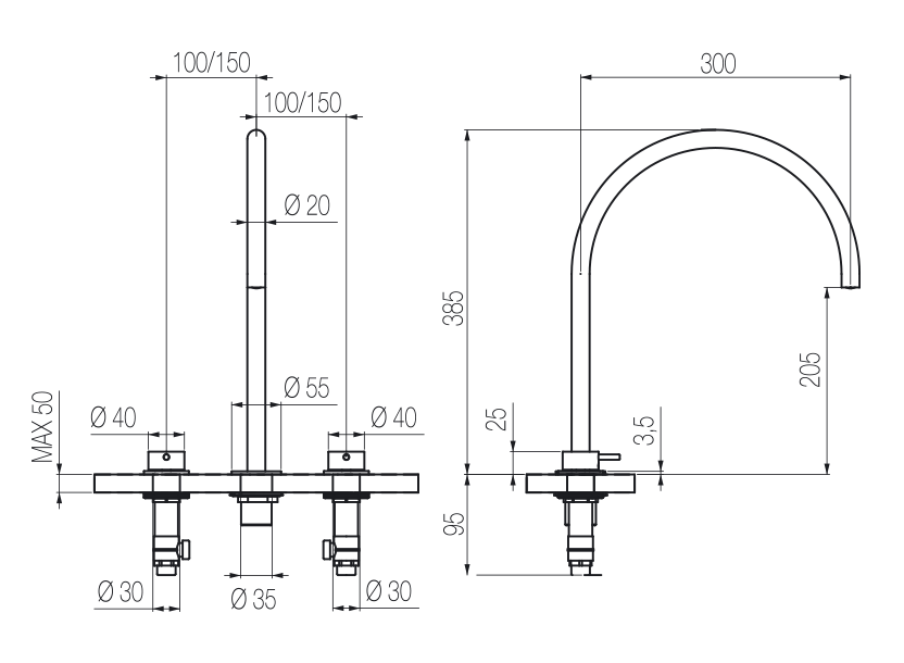  3-hole basin group