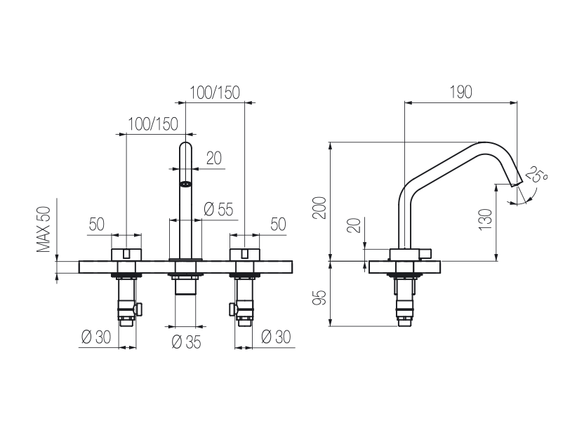 3-hole basin group