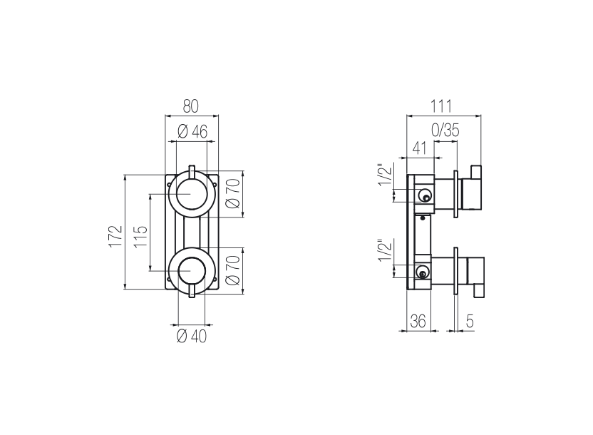 Shower mixer with integrated 3-way diverter