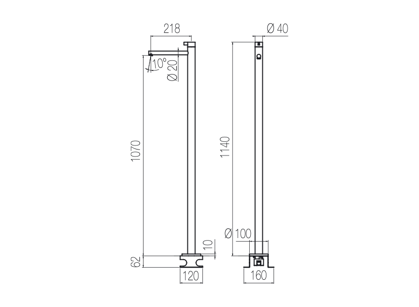 Floor-standing basin mixer