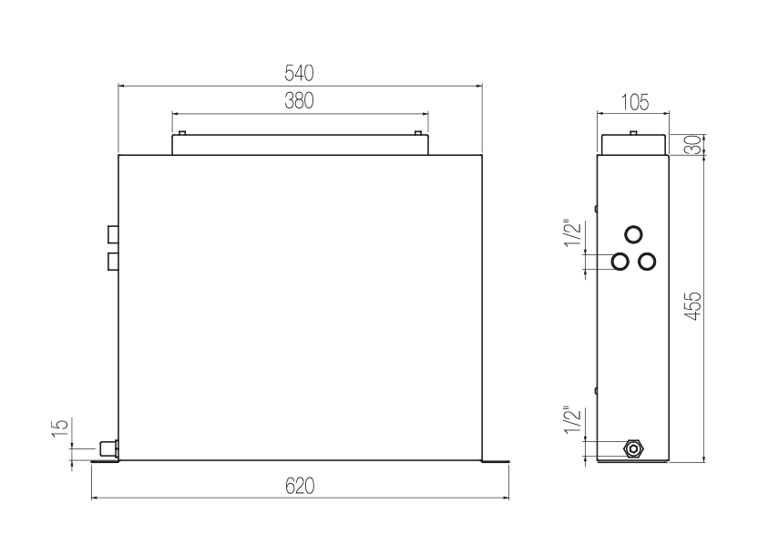 deck-mounted bath group built-in box