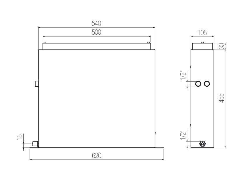 deck-mounted bath group built-in box