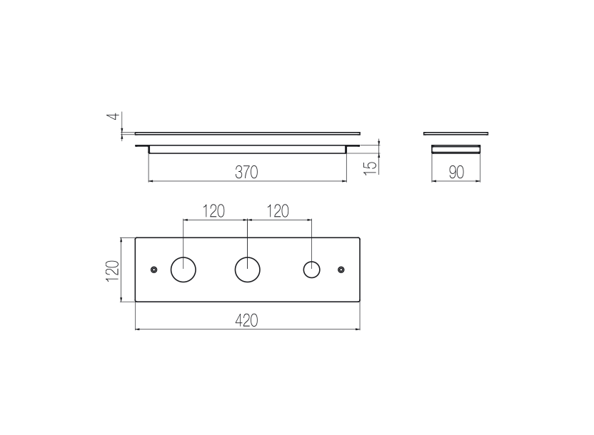 3-hole plate for bath group