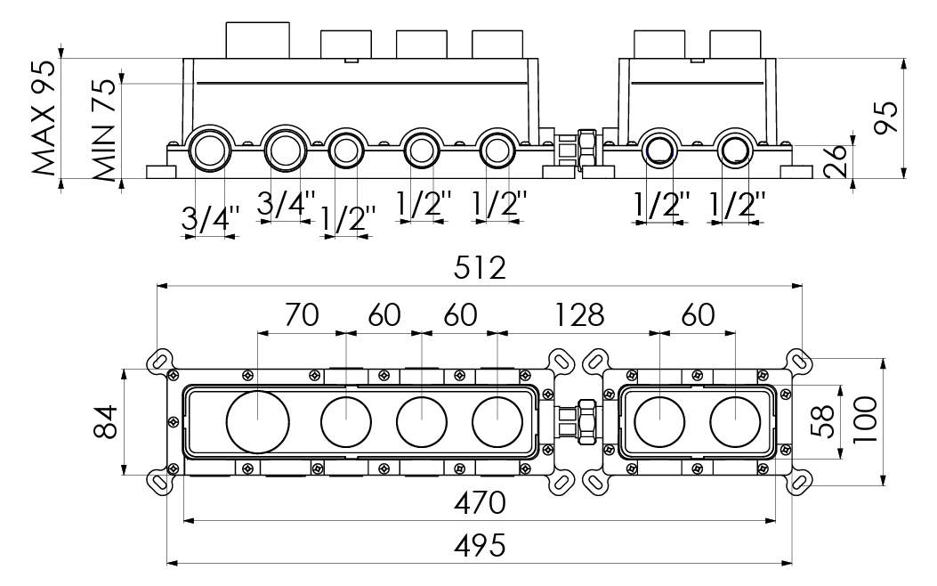 Edo 5-way built-in part
