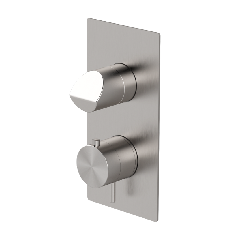  Thermostatic shower mixer with integrated 2-way diverter