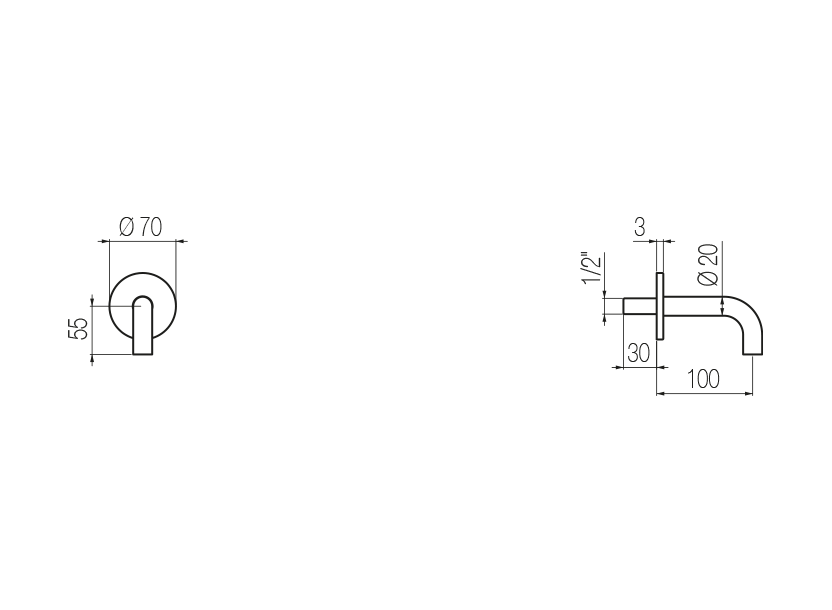  Wall-mounted spout