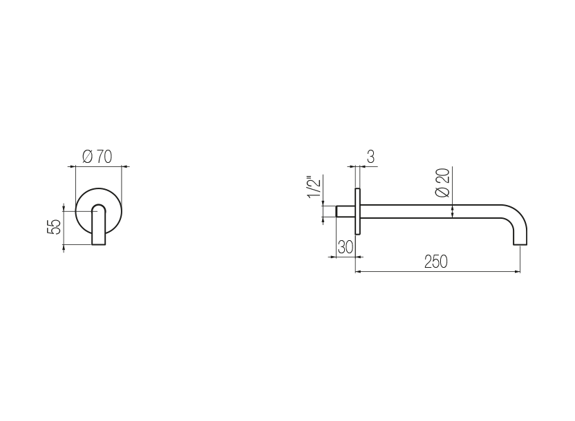  Wall-mounted spout