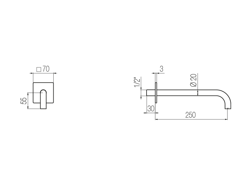  Wall-mounted spout