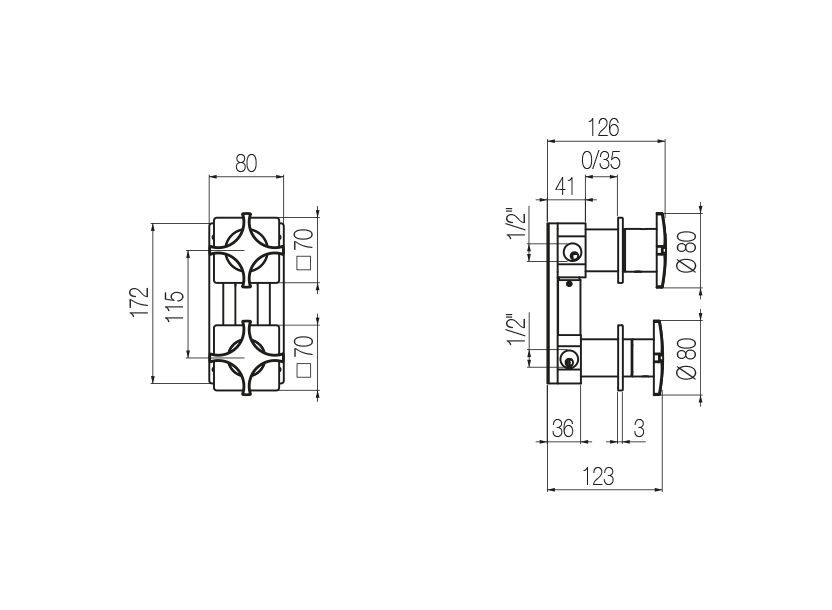 Shower mixer with integrated 3-way diverter