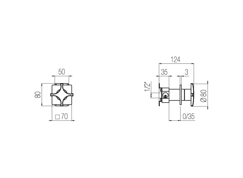 Wall-mounted mixer