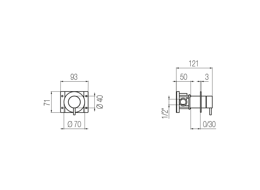  Wall-mounted mixer