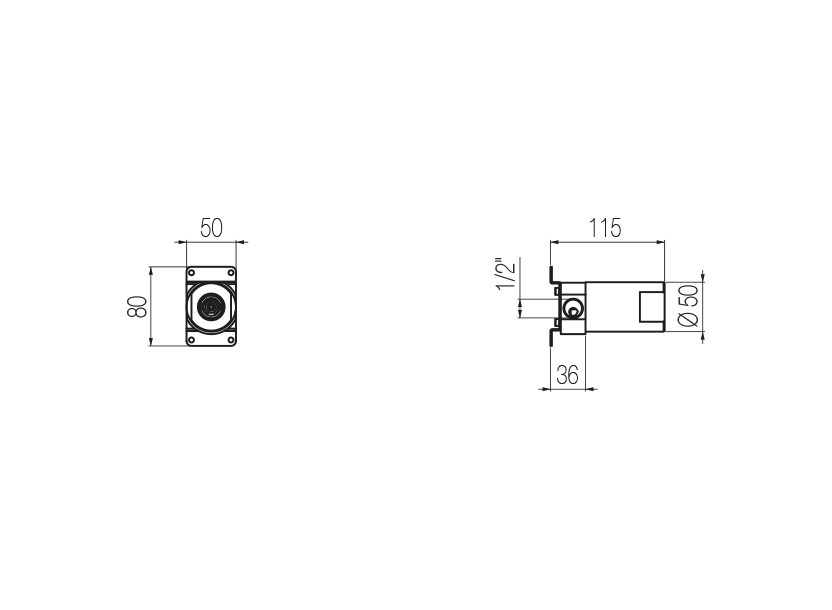 Shower mixer built-in part