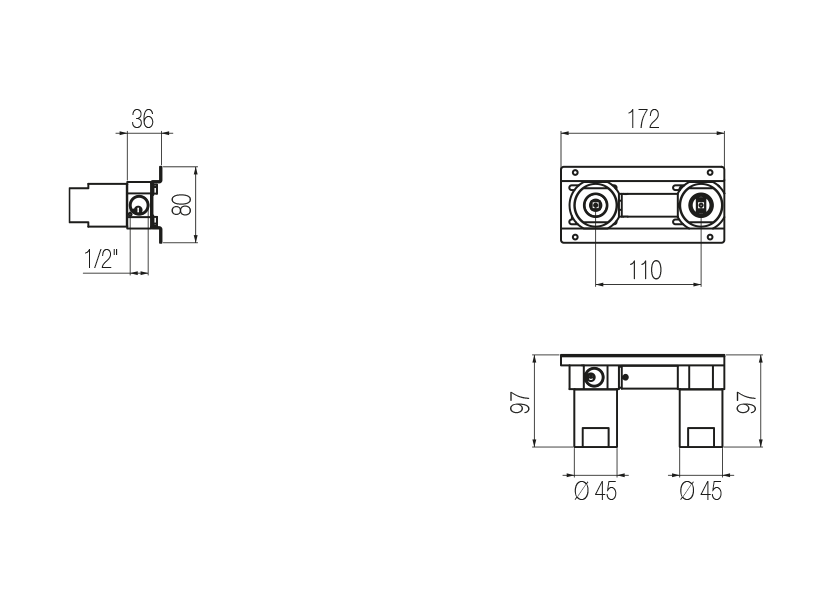 Shower mixer built-in part