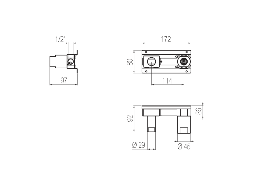 Basin mixer built-in part