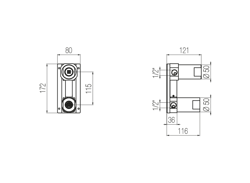 Shower mixer built-in part
